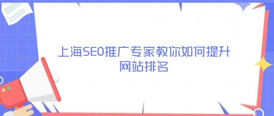 上海SEO推廣專家教你如何提升網(wǎng)站排名