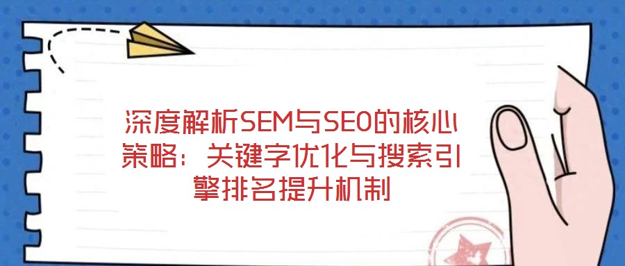 深度解析SEM與SEO的核心策略：關鍵字優(yōu)化與搜索引擎排名提升機制